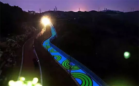 夜光跑道施工 夜光跑道施工