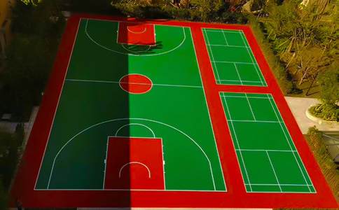 室外硅pu篮球场 室外硅pu篮球场