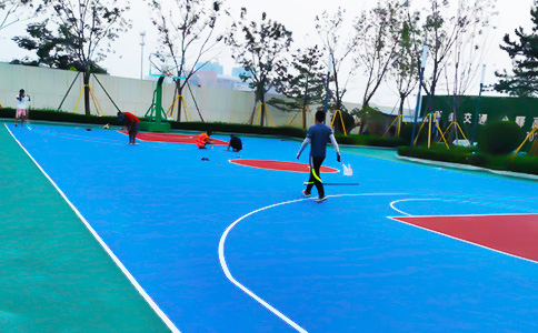室外塑胶篮球场 室外塑胶篮球场