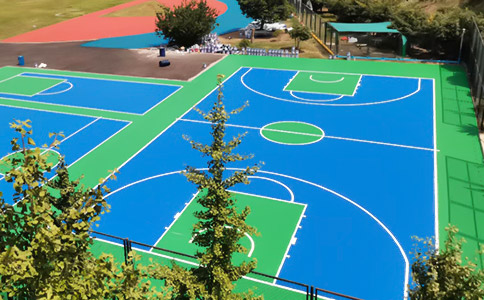 塑胶篮球场 塑胶篮球场