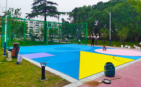 硅pu材料篮球场地面 硅pu材料篮球场地面