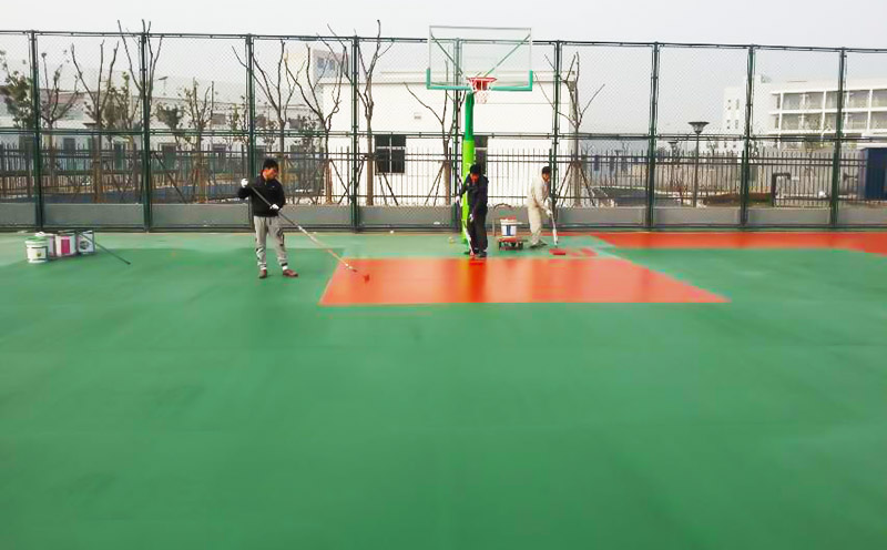 硅pu篮球场施工 硅pu篮球场施工