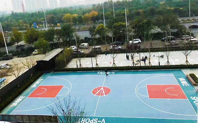 室外塑胶篮球场场地 室外塑胶篮球场场地