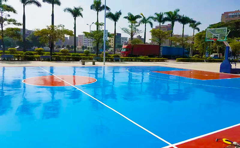 硅pu塑胶篮球场 硅pu塑胶篮球场