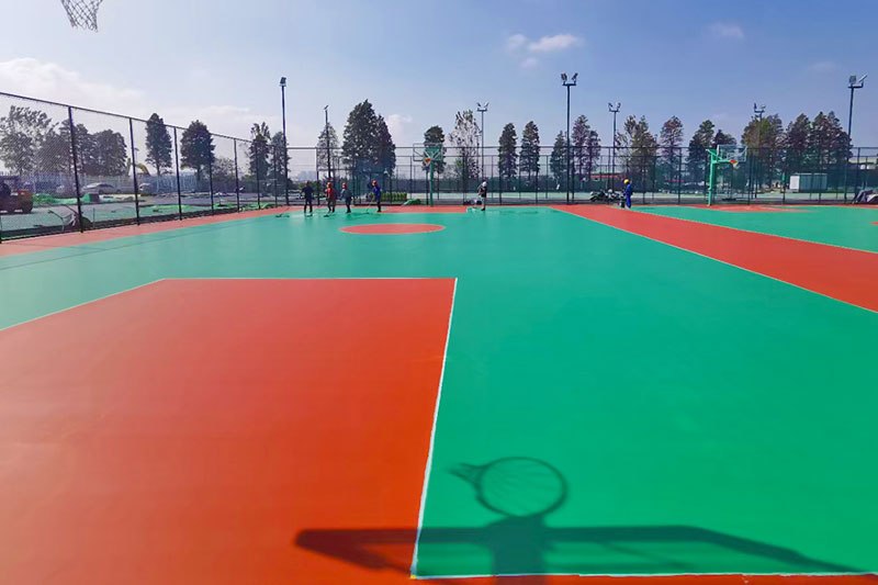 塑胶篮球场施工 塑胶篮球场施工