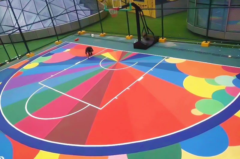 塑胶篮球场 塑胶篮球场