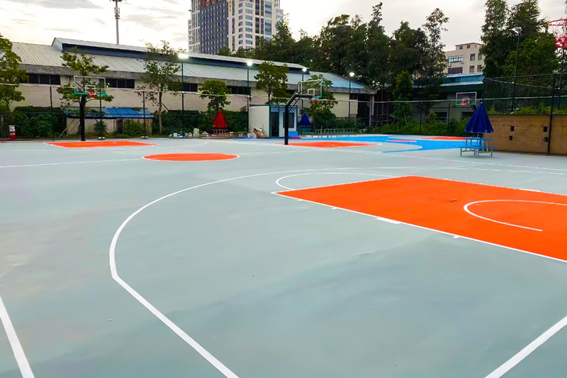 室外塑胶篮球场 室外塑胶篮球场