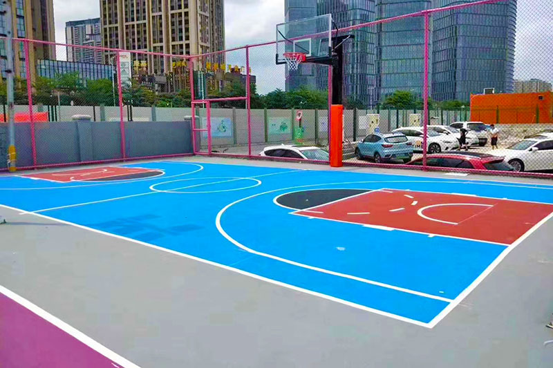 小区硅pu篮球场 小区硅pu篮球场