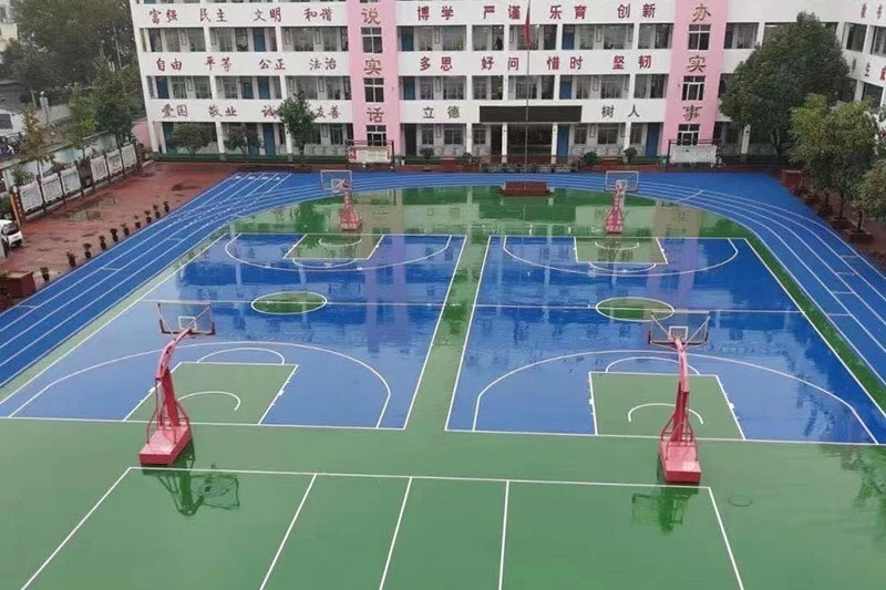 塑胶篮球场 塑胶篮球场