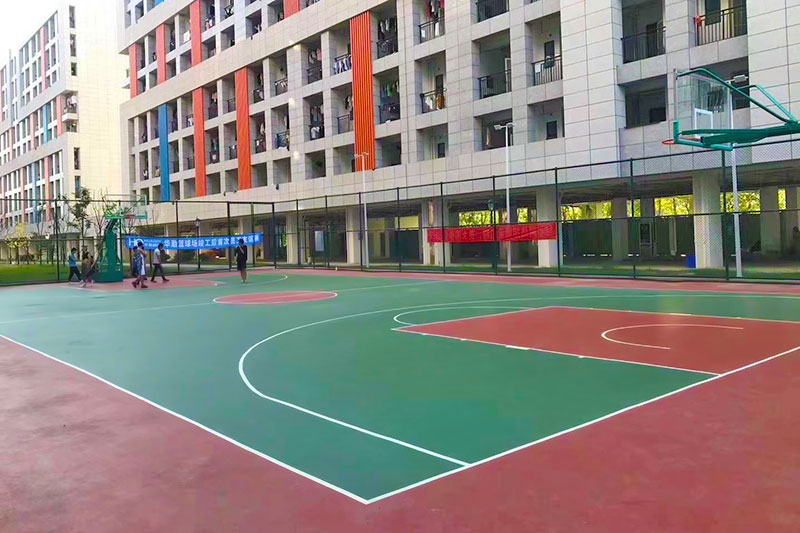 硅pu塑胶篮球场 硅pu塑胶篮球场