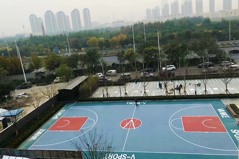 硅pu塑胶篮球场 硅pu塑胶篮球场