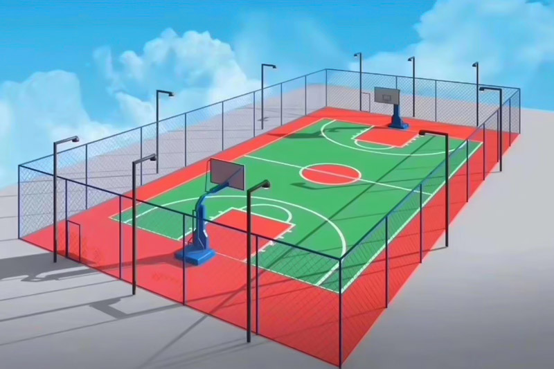 杭州篮球场效果图 杭州篮球场效果图